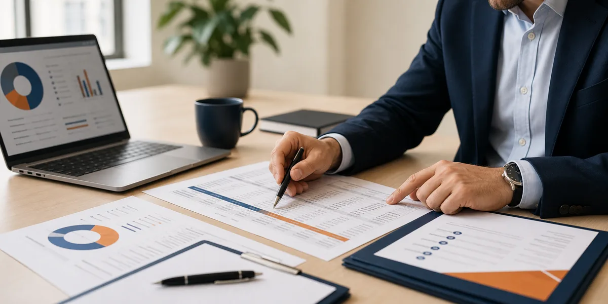 Conseiller NOVENTIS analysant ligne par ligne une facture d'énergie professionnelle